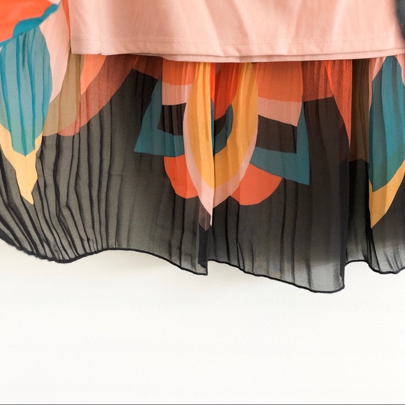 Forever 21 Pleated Swing Skirt Multi-Color Size M - Picture 3 of 6